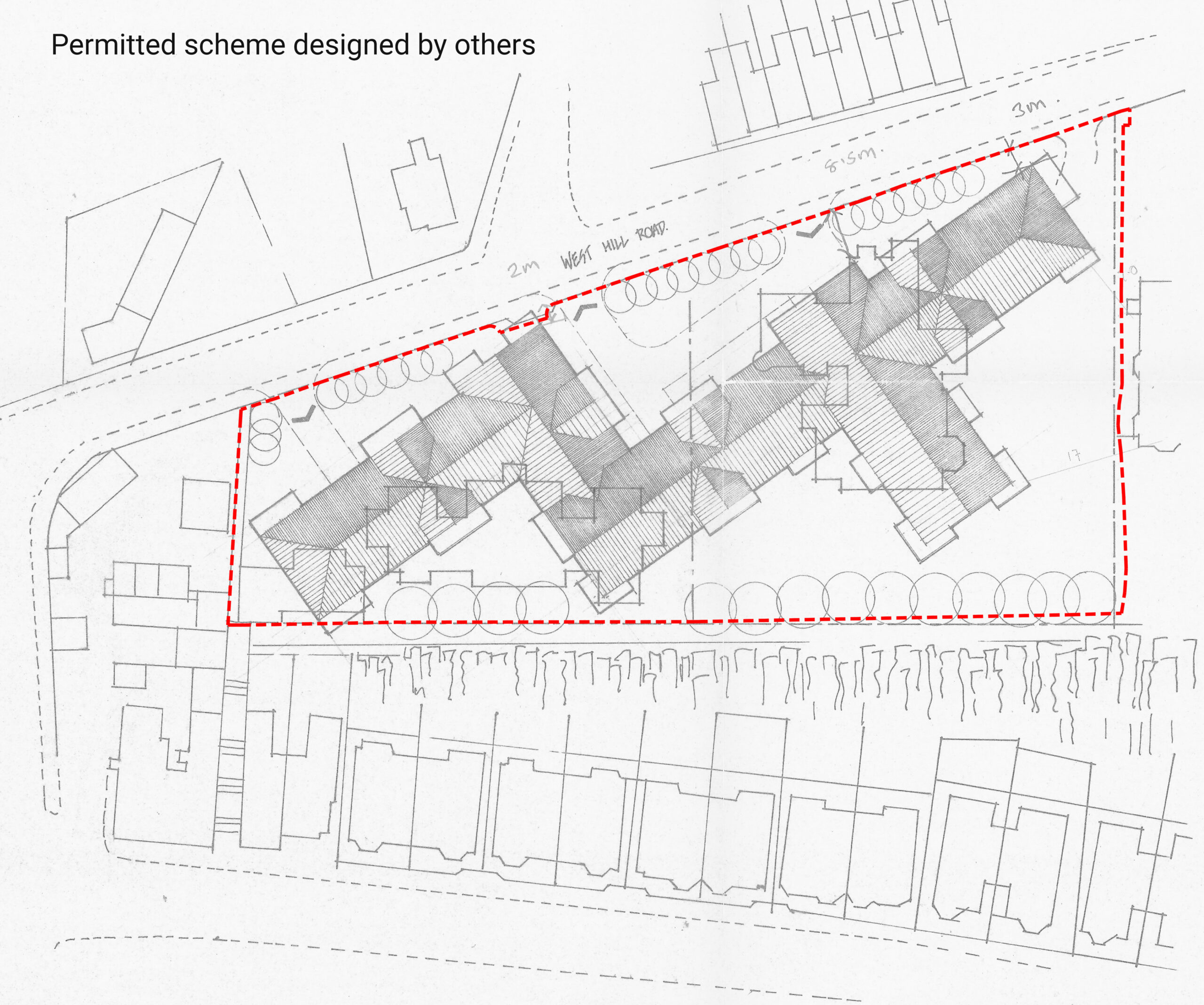 Site Plan of implemented permission HS/OA/88/01323 (click to enlarge)